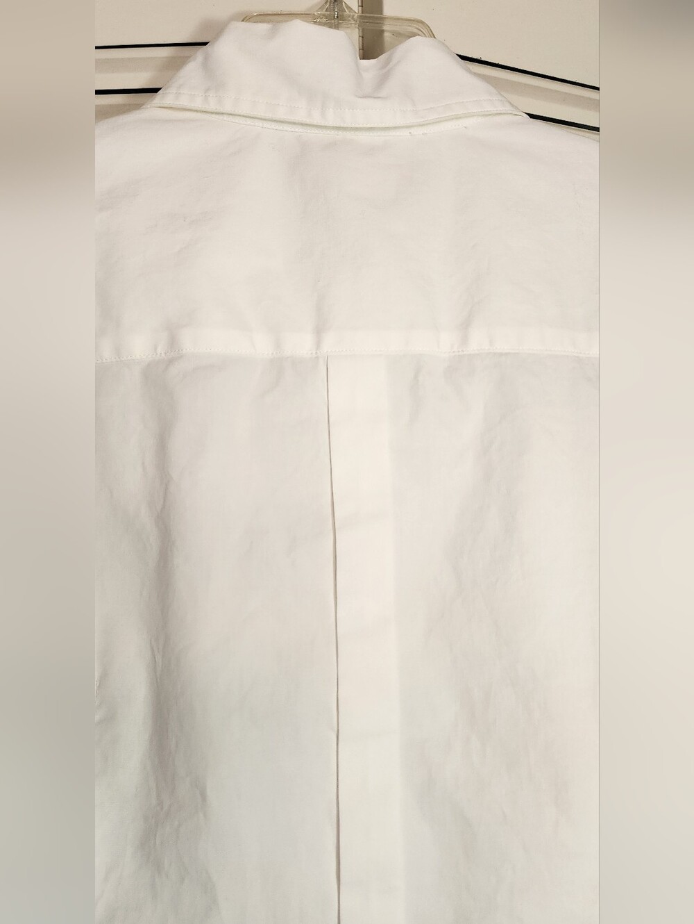 NWT Ann Taylor LOFT womens sz 14 long sleeve white shirt SHARP button back pleat - Picture 6 of 7